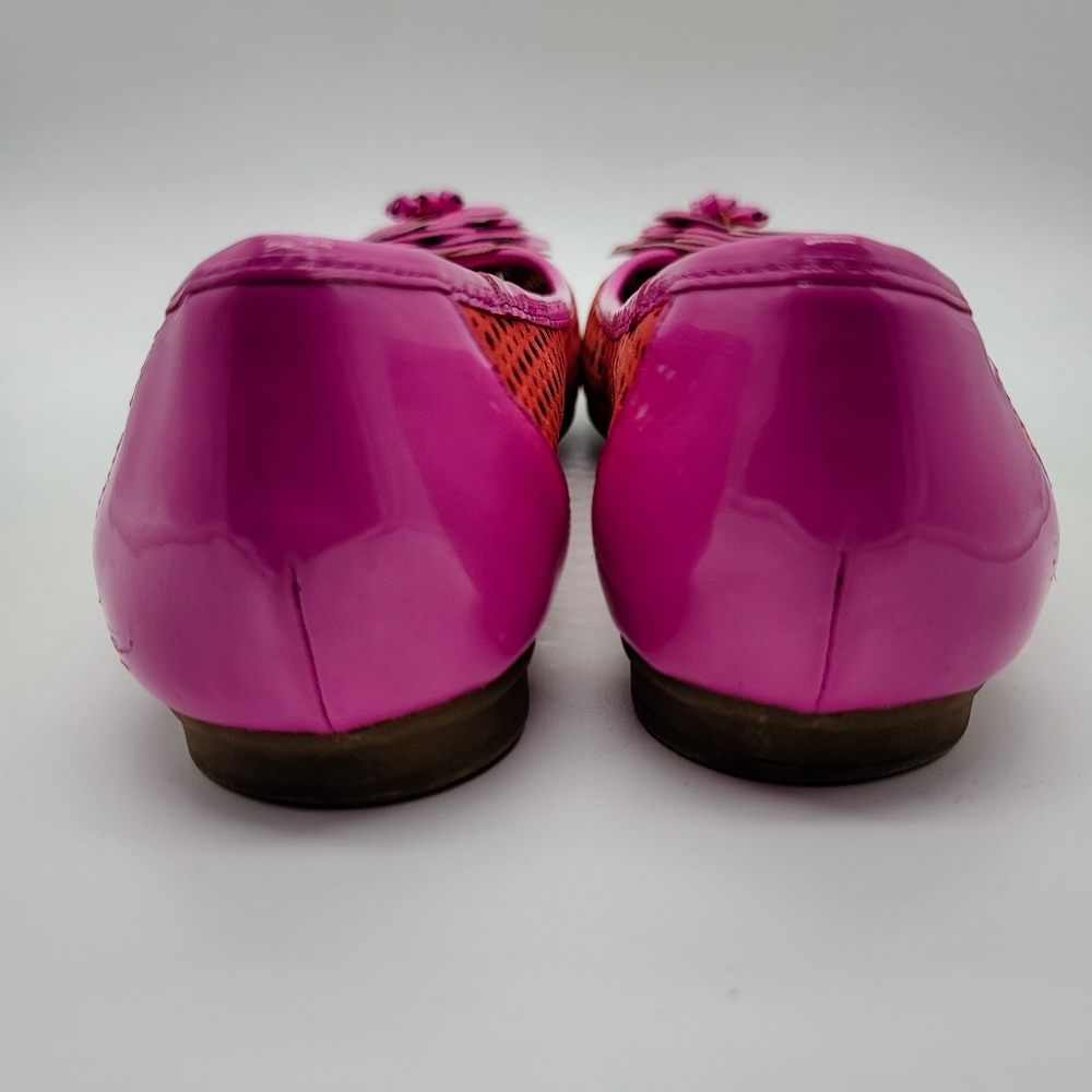 Anne Klein Sport AK Flex Pink Perforated Rosette Ballet Flats - Picture 8 of 14